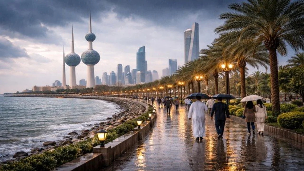 بنسبة 40%.. فرصة هطول أمطار خفيفة وأجواء باردة تغطي طقس الكويت اليوم